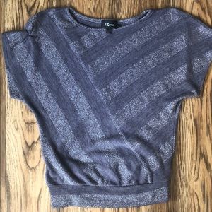 Iz Byer Sparkly Gray Top